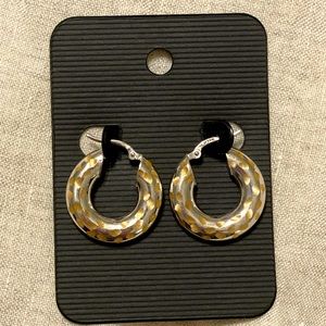 White Gold Hoop Earrings